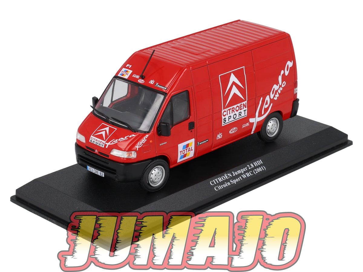 VAR3 Voiture 1/43 ALTAYA Rallye d'assistance CITROËN Jumper 2.8 HDI 2001 + Remorque Citroen Sport WRC