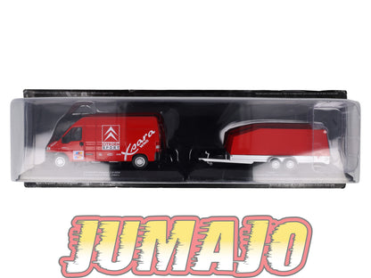 VAR3 Voiture 1/43 ALTAYA Rallye d'assistance CITROËN Jumper 2.8 HDI 2001 + Remorque Citroen Sport WRC