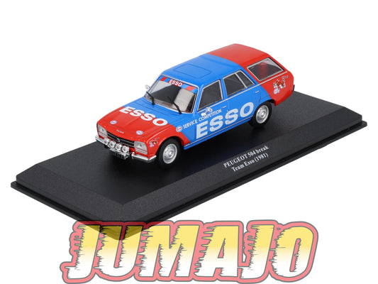 VAR8 Voiture 1/43 ALTAYA Rallye d'assistance PEUGEOT 504 Break Esso 1981