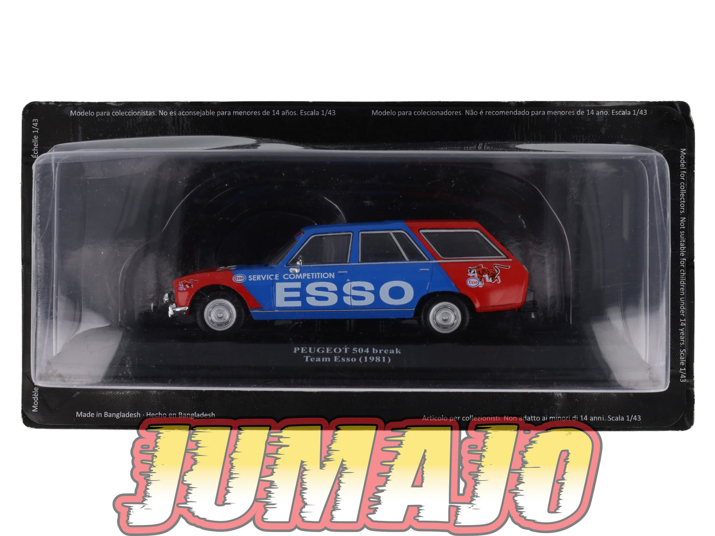 VAR8 Voiture 1/43 ALTAYA Rallye d'assistance PEUGEOT 504 Break Esso 1981