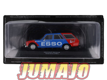 VAR8 Voiture 1/43 ALTAYA Rallye d'assistance PEUGEOT 504 Break Esso 1981