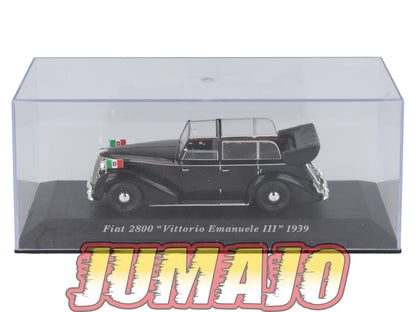 VC47 Voiture 1/43 IXO altaya Voitures d'autrefois : FIAT 2800 Vittorio Emanuele III 1939
