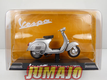 VES23b MOTO VESPA ITALIE Fassi Toys 1/18 : VESPA 125 Nuova 1965 (Gris clair)