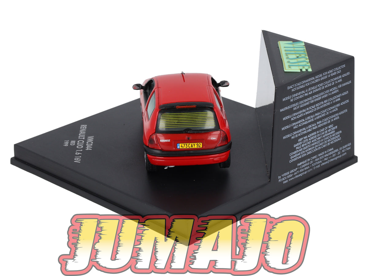 VIT44 Voiture 1/43 VITESSE : RENAULT Clio II 1.6 16V 1999 VMC044