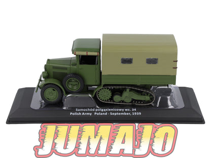 VM100 Voiture 1/43 IXO Altaya Militaires Samochód półgąsienicowy wz. 34 Pologne 1939