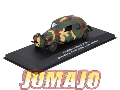 VM101 Voiture 1/43 IXO Altaya Militaires CITROEN Traction Avant 11 BL France 1940