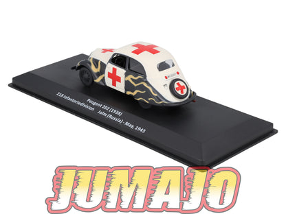 VM102 Voiture 1/43 IXO Altaya Militaires PEUGEOT 202 Croix Rouge Russie 1943