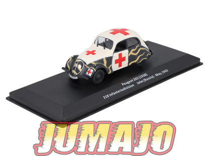 VM102 Voiture 1/43 IXO Altaya Militaires PEUGEOT 202 Croix Rouge Russie 1943
