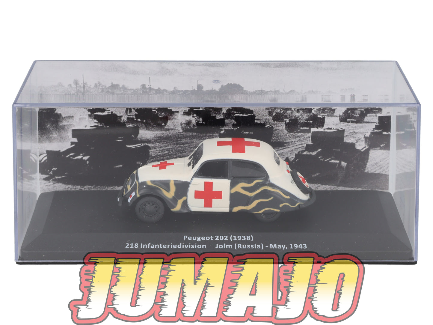 VM102 Voiture 1/43 IXO Altaya Militaires PEUGEOT 202 Croix Rouge Russie 1943