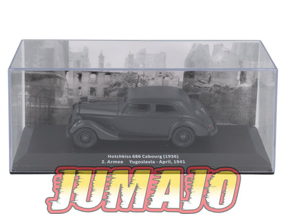 VM103 Voiture 1/43 IXO Altaya Militaires HOTCHKISS 686 Cabourg Yougoslavie 1941