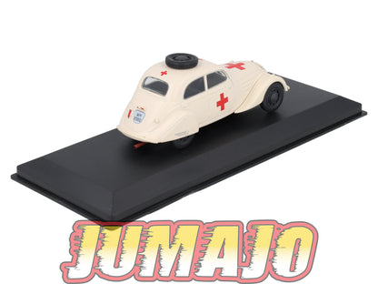 VM104 Voiture 1/43 IXO Altaya Militaires PEUGEOT 402B Légère Croix Rouge Allemagne 1942