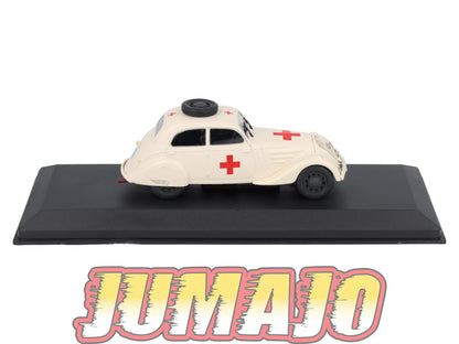 VM104 Voiture 1/43 IXO Altaya Militaires PEUGEOT 402B Légère Croix Rouge Allemagne 1942