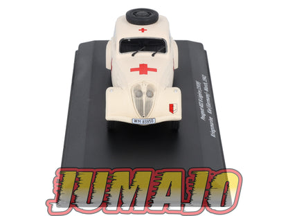 VM104 Voiture 1/43 IXO Altaya Militaires PEUGEOT 402B Légère Croix Rouge Allemagne 1942