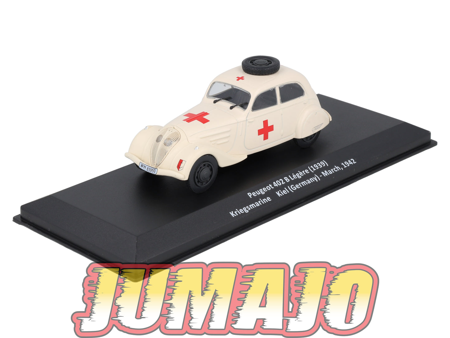 VM104 Voiture 1/43 IXO Altaya Militaires PEUGEOT 402B Légère Croix Rouge Allemagne 1942