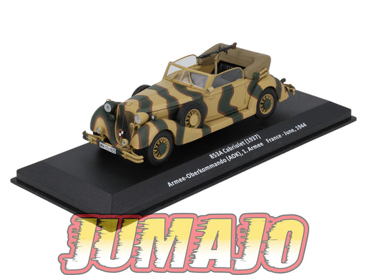 VM11 Voiture 1/43 IXO Altaya Militaires 853A Cabriolet France 1944