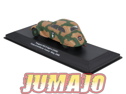 VM14 Voiture 1/43 IXO Altaya Militaires PEUGEOT 402 B Legere France 1940