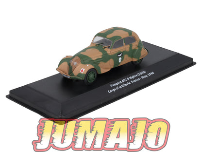 VM14 Voiture 1/43 IXO Altaya Militaires PEUGEOT 402 B Legere France 1940