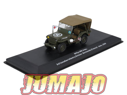 VM17 Voiture 1/43 IXO Altaya Militaire WILLYS MB Jeep France 1944