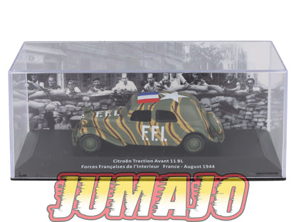 VM1 Voitures Militaires 1/43 ALTAYA WW2 : CITROËN TRACTION Avant 11 BL F.F.I. 1944