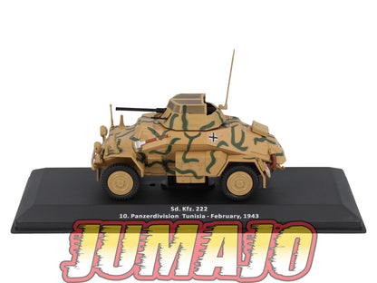 VM34 Voiture 1/43 IXO Altaya Militaire Sd.Kfz.222 10 Panzerdivision Tunisie 1943