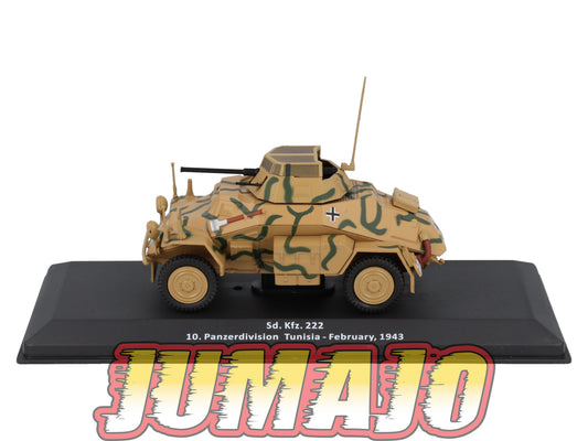 VM34 Voiture 1/43 IXO Altaya Militaire Sd.Kfz.222 10 Panzerdivision Tunisie 1943