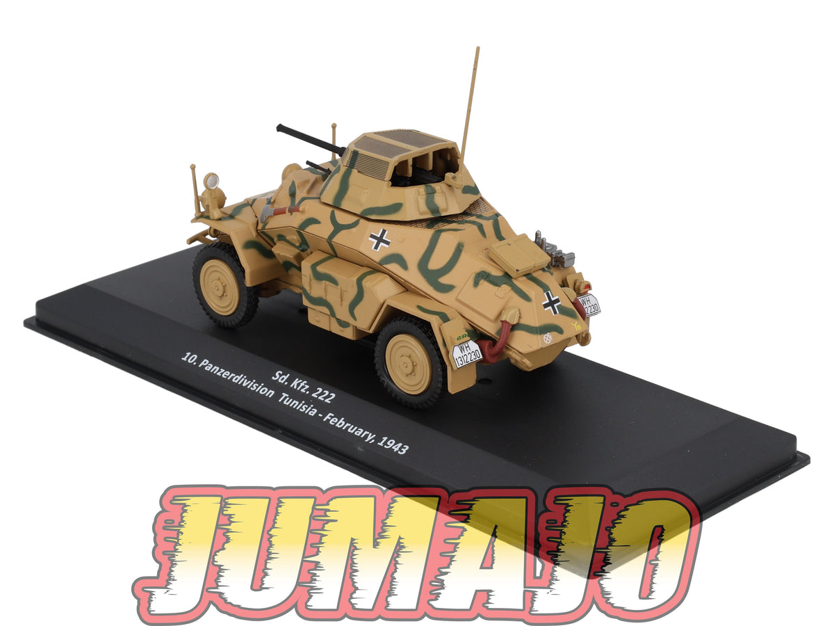 VM34 Voiture 1/43 IXO Altaya Militaire Sd.Kfz.222 10 Panzerdivision Tunisie 1943