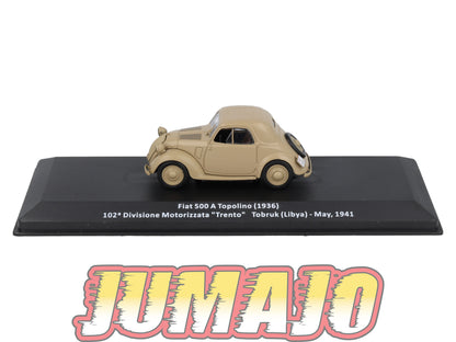 VM37 Voiture 1/43 IXO Altaya Militaires FIAT 500 A Topolino Libye 1941