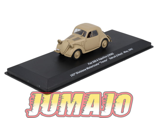 VM37 Voiture 1/43 IXO Altaya Militaires FIAT 500 A Topolino Libye 1941