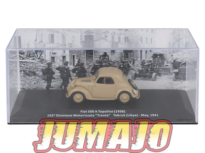 VM37 Voiture 1/43 IXO Altaya Militaires FIAT 500 A Topolino Libye 1941