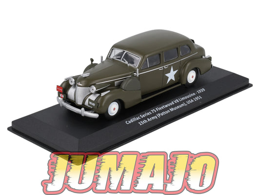 VM3 Voiture 1/43 IXO Altaya Militaire CADILLAC Series 75 Fleetwood V8 Limousine USA 1951