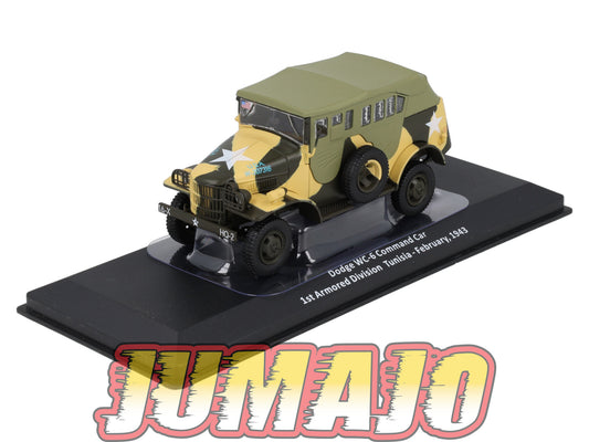 VM40 Voiture 1/43 IXO Altaya Militaires DODGE WC-6 Command Car Tunisie 1943