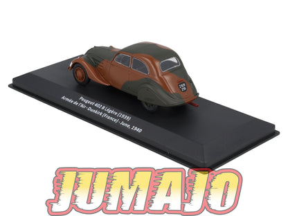 VM58 Voiture 1/43 IXO Altaya Militaire : PEUGEOT 402B Légère Armée de l'Air France 1940