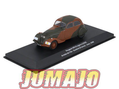 VM58 Voiture 1/43 IXO Altaya Militaire : PEUGEOT 402B Légère Armée de l'Air France 1940