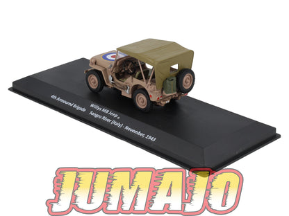 VM59 Voiture 1/43 IXO Altaya Militaire Willys MB Jeep Italie 1943