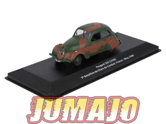 VM5 Voiture 1/43 IXO Altaya Militaires PEUGEOT 202 France 1940
