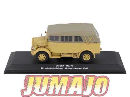 VM61 Voiture 1/43 IXO Altaya Militaire : L1500A Kfz.70 22. Infanteriedivision Grèce 1943