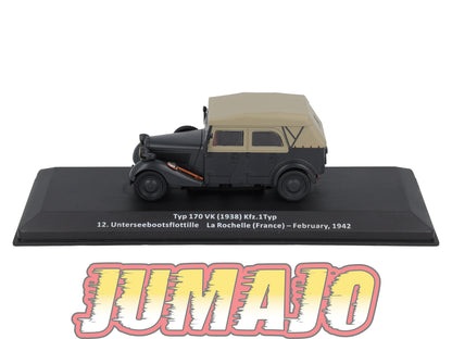 VM68 Voiture 1/43 IXO Altaya Militaire : Typ 170 VK Kfz.1 Unterseebootsflottille France 1942