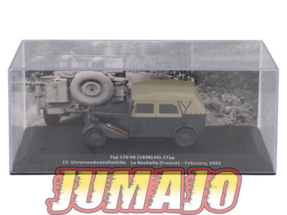VM68 Voiture 1/43 IXO Altaya Militaire : Typ 170 VK Kfz.1 Unterseebootsflottille France 1942