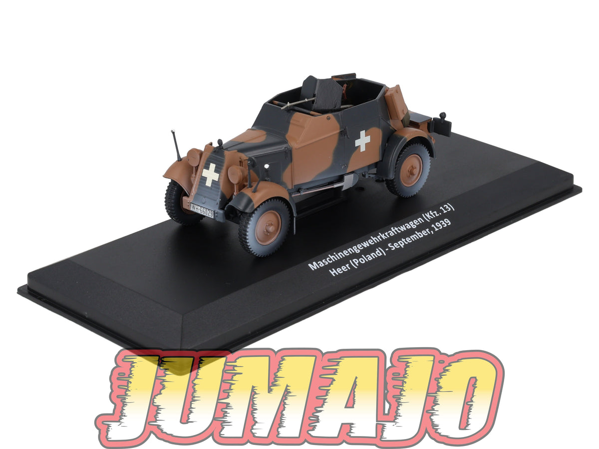 VM75 Voiture 1/43 IXO Altaya Militaire Kfz.13 Maschinengewehrkraftwagen Pologne 1939