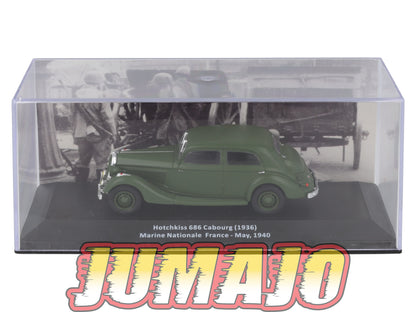 VM7 Voiture 1/43 IXO Altaya Militaire HOTCHKISS 686 Cabourg France 1940
