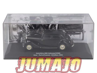 VM83 Voiture 1/43 IXO Altaya Militaires HOTCHKISS 686 Cabourg France 1941