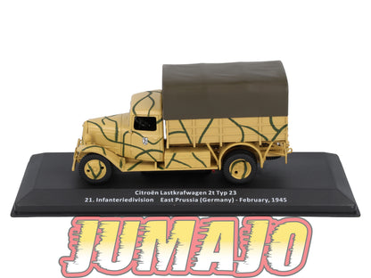 VM90 Voiture 1/43 IXO Altaya Militaire CITROEN Lastkrafwagen 2T TYP 23 Allemagne 1945