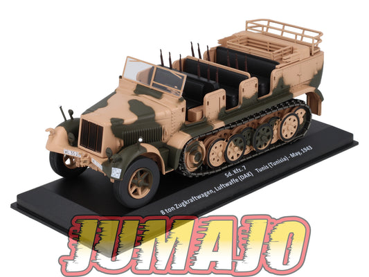 VM95 Voiture 1/43 IXO Altaya Militaires SD.Kfz.7 Tunusie 1943
