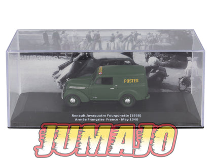 VM9 Voiture 1/43 IXO Altaya Militaire RENAULT Juvaquatre Fourgonette France 1940