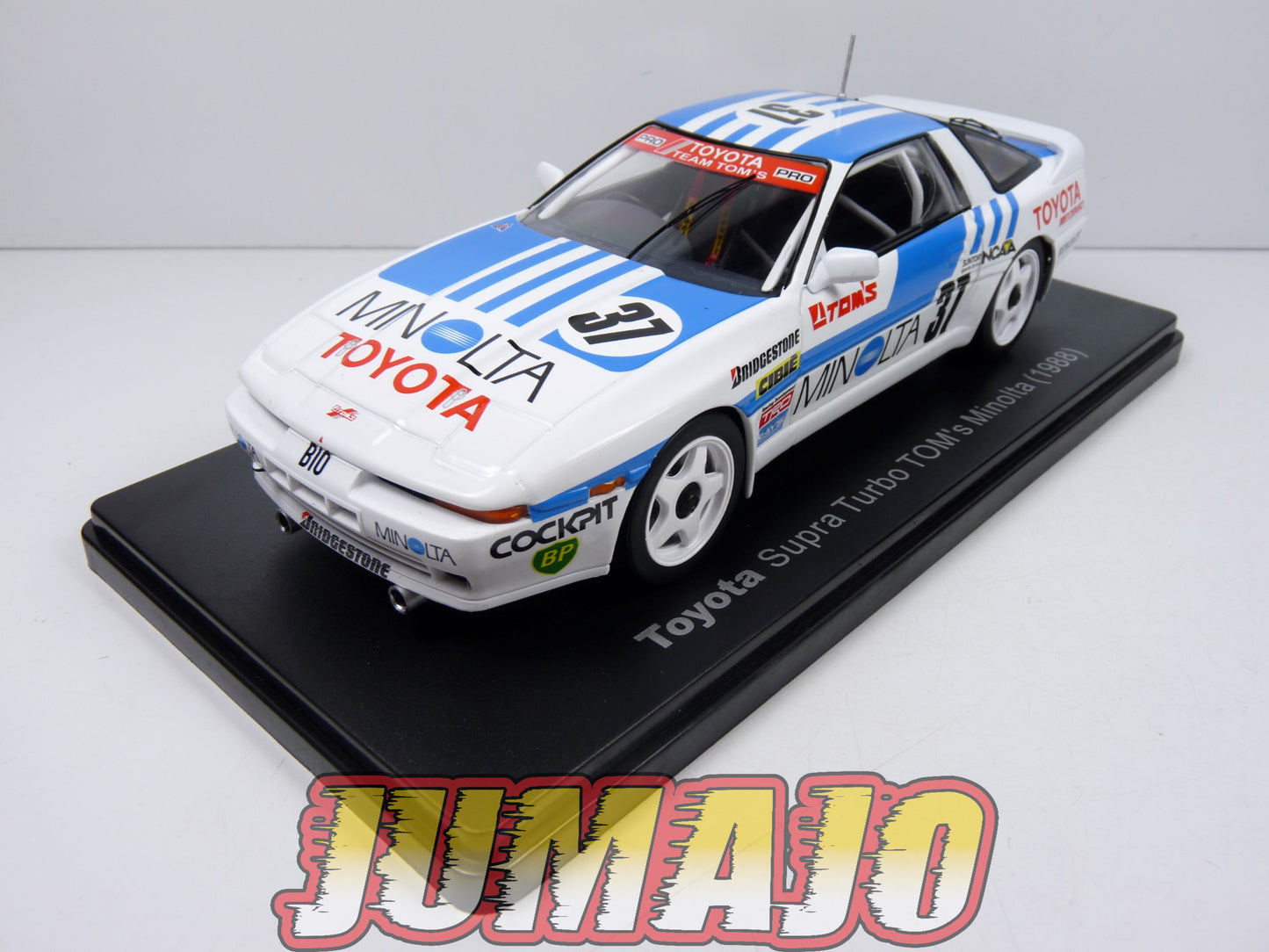 VQJ180 Voiture 1/24 Hachette Japon : TOYOTA Supra Turbo TOM's Minolta 1988 #37