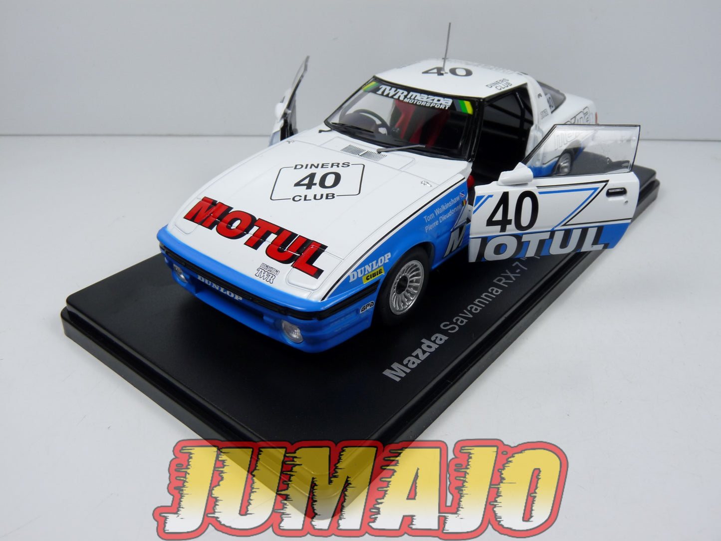 VQJ184 Voiture 1/24 Hachette Japon MAZDA Savanna RX7 TWR rallye 24h Spa #40 1981