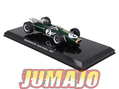 VQVC70 Voiture Course 1/24 Altaya Formule 1 BRABHAM BT24 1967 #2 D.Hulme
