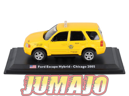 XAT21 Voiture 1/43 IXO FABBRI TAXIS DU MONDE : FORD Escape Hybrid Chicago 2005