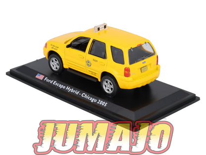XAT21 Voiture 1/43 IXO FABBRI TAXIS DU MONDE : FORD Escape Hybrid Chicago 2005