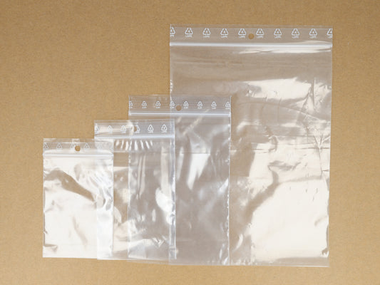 Lot de 100 sachets à fermeture zip Refermables Pochettes zip 50 µ